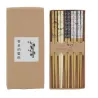 5 paires de baguettes chinoises en bambou