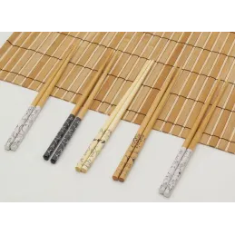 5 paires de baguettes chinoises en bambou