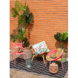 Fauteuil rond enfant en rotin Lune