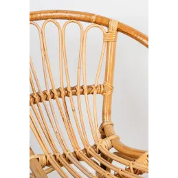 Fauteuil rond enfant en rotin Lune