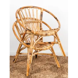 Fauteuil rond enfant en rotin Lune