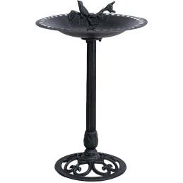 Bassin à oiseaux sur pied en fonte