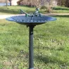 Bassin à oiseaux sur pied en fonte