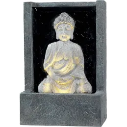 Fontaine extérieure en polyresine Bouddha