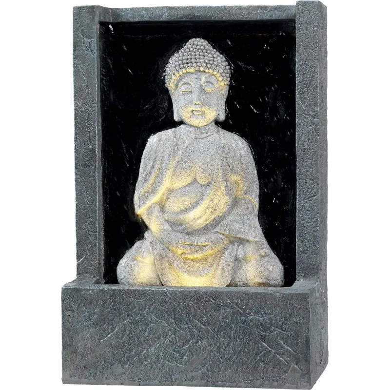 Fontaine extérieure en polyresine Bouddha