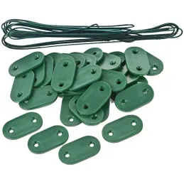 Plaquettes + fil de fixation brise-vue et canisses (Lot de 30)