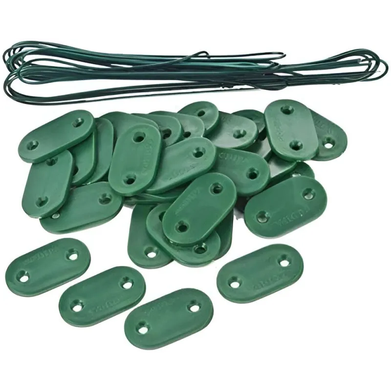 Plaquettes + fil de fixation brise-vue et canisses (Lot de 30)