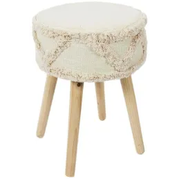 Tabouret rond pieds en pin Mirage