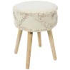 Tabouret rond pieds en pin Mirage