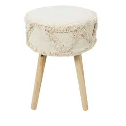 Tabouret rond pieds en pin Mirage