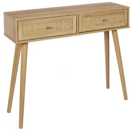 Console en bois et rotin Bali