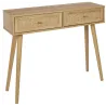 Console en bois et rotin Bali