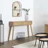 Console en bois et rotin Bali