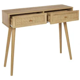 Console en bois et rotin Bali