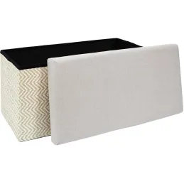 Banc coffre de rangement tressage Mirage