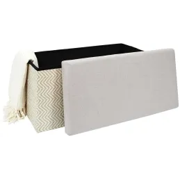 Banc coffre de rangement tressage Mirage