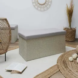 Banc coffre de rangement tressage Mirage