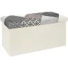 Banc coffre pliable Patchwork gris