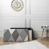 Banc coffre pliable Patchwork gris