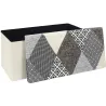 Banc coffre pliable Patchwork gris