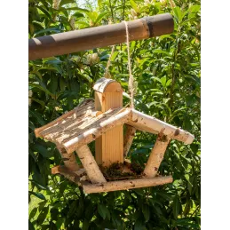Mangeoire à oiseau en bouleau 