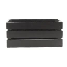 Caisse noire de rangement en pin