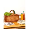 Panier en osier buff et marron