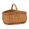 Panier en osier buff et marron