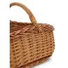Panier en osier buff et marron