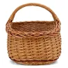 Panier en osier buff et marron