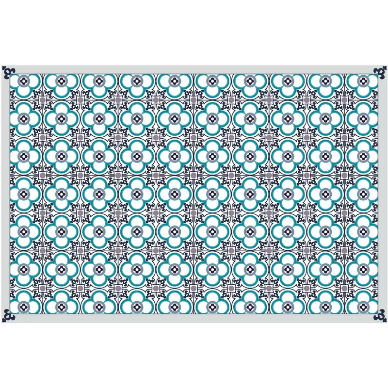 Tapis en vinyle effet carreaux de ciment