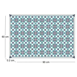 Tapis en vinyle effet carreaux de ciment