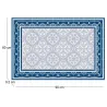 Tapis en vinyle effet carreaux de ciment 8 bleu