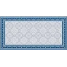 Tapis en vinyle effet carreaux de ciment 8 bleu