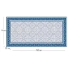 Tapis en vinyle effet carreaux de ciment 8 bleu