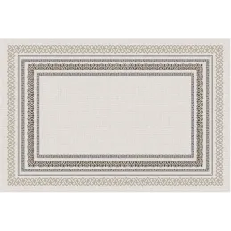 Tapis en vinyle effet tissage beige