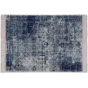 Tapis en vinyle effet tissage bleu nuit