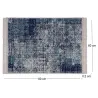 Tapis en vinyle effet tissage bleu nuit