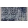 Tapis en vinyle effet tissage bleu nuit