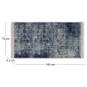 Tapis en vinyle effet tissage bleu nuit