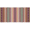 Tapis en vinyle effet tissage rouge multicolore