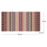 Tapis en vinyle effet tissage rouge multicolore