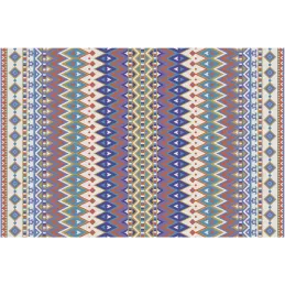 Tapis en vinyle effet tissage violet multicolore