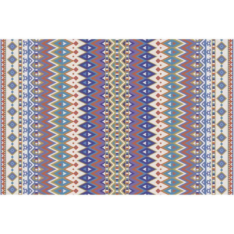Tapis en vinyle effet tissage violet multicolore