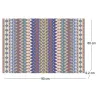 Tapis en vinyle effet tissage violet multicolore