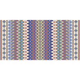 Tapis en vinyle effet tissage violet multicolore