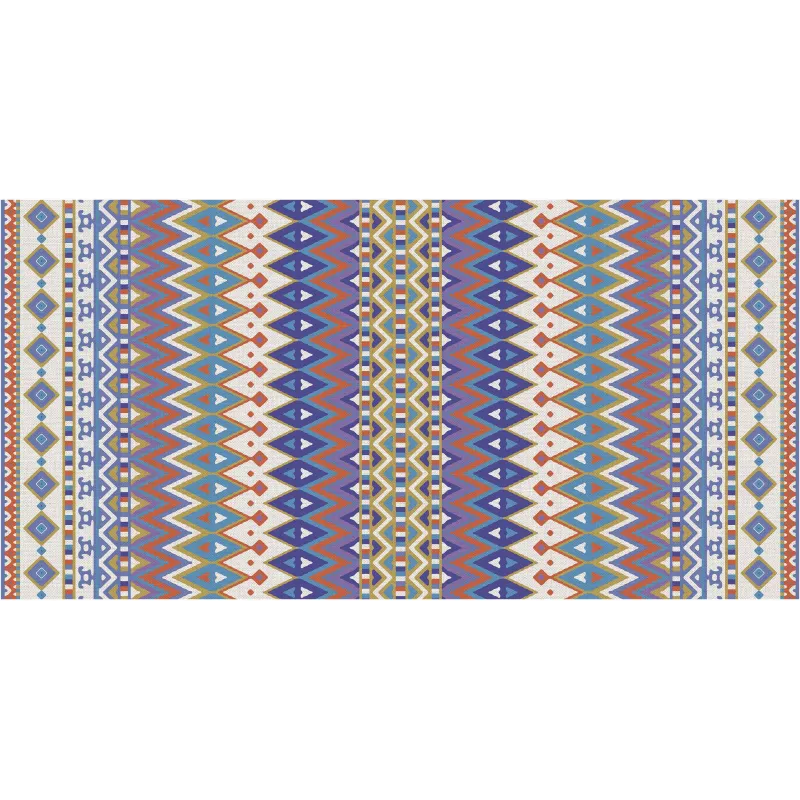 Tapis en vinyle effet tissage violet multicolore