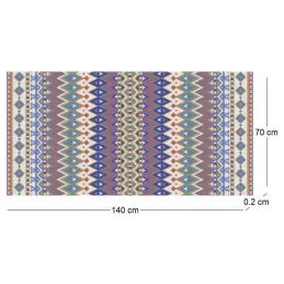 Tapis en vinyle effet tissage violet multicolore
