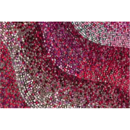 Tapis en vinyle effet mosaique rouge