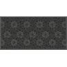 Tapis en vinyle fleurs mandala noir
